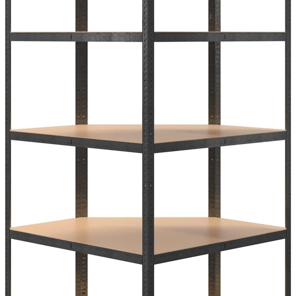 Générique Étagère d'angle 5 Niveaux Gris Acier et Bois d'ingénierie,Entreprise & Industrie,Stockage Industriel,Étagères industrielles,152881