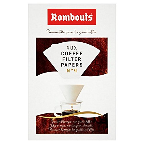 (Rombouts (�����o�E�c)) �p�b�N������40 N4�̃R�[�q�[�t�B���^�[�y�[�p�[ (x4) - Rombouts Coffee Filter Papers N4 40 per pack (Pack of 4) [���s�A���i]