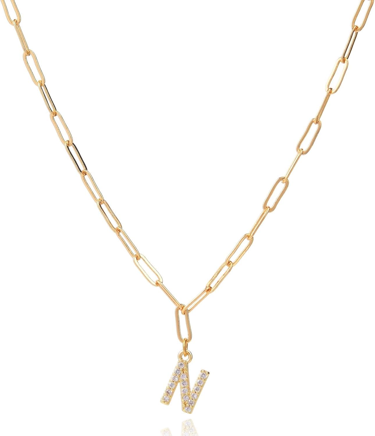 Bubble Letter Necklace Gold for Women-18K Charm Necklace Jewelry Gifts