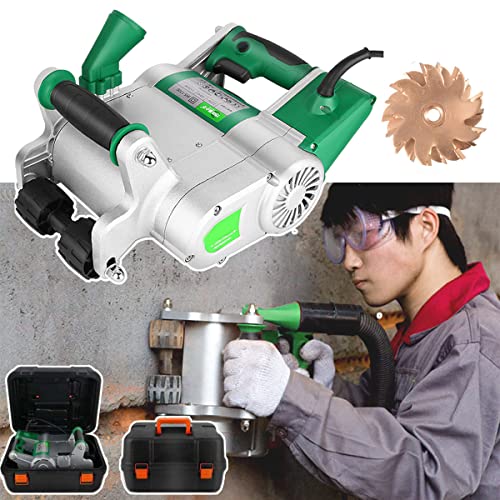 SATSAT Rozadoras EléCtricas, 35 mm/25mm 1100 W MáQuina Ranuradora De Pared, MáQuina Cortadora De Pared De HormigóN con Caja De Herramientas, Ajuste De Profundidad De Ranurado De 20 A 30 Mm,35mm