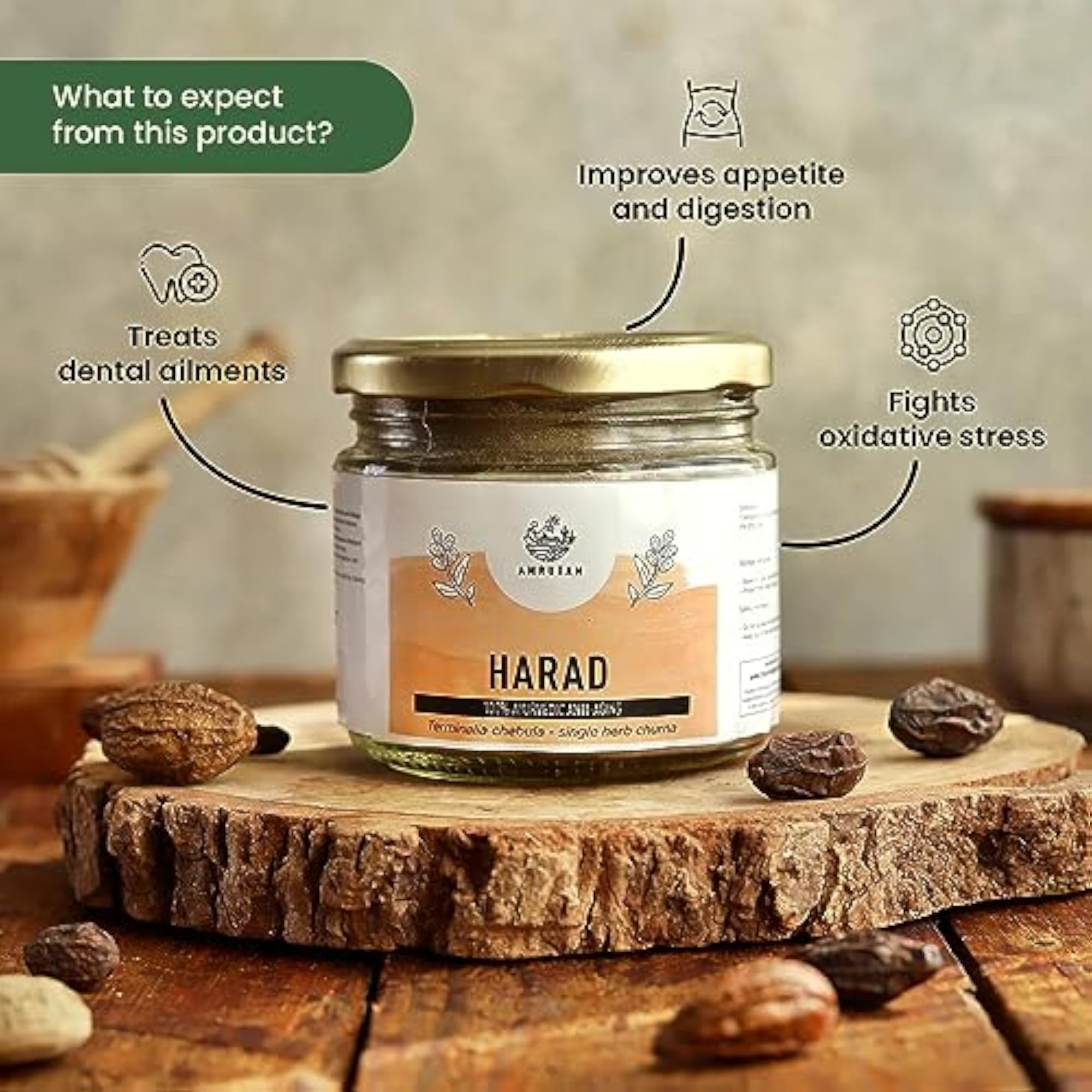 AMRUTAM Harad Churna: Natural Digestive Support, 150g