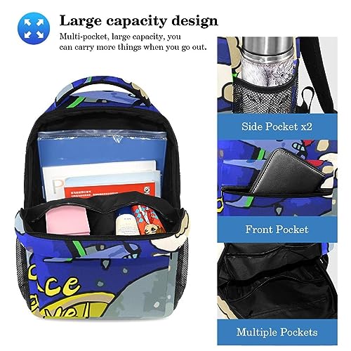 Sac de voyage pour étudiants motif spatial multicolore pour le collège