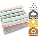 MUKIN Baby Washcloths Set of 5-100% Organic Muslin Cotton. Ultra Soft Baby Bath Towel As Shower Gift-Essential Baby Bath Kit for Newborn,Infant,Kids. Reusable Baby Wipes Or Face Towels for Bathroom.