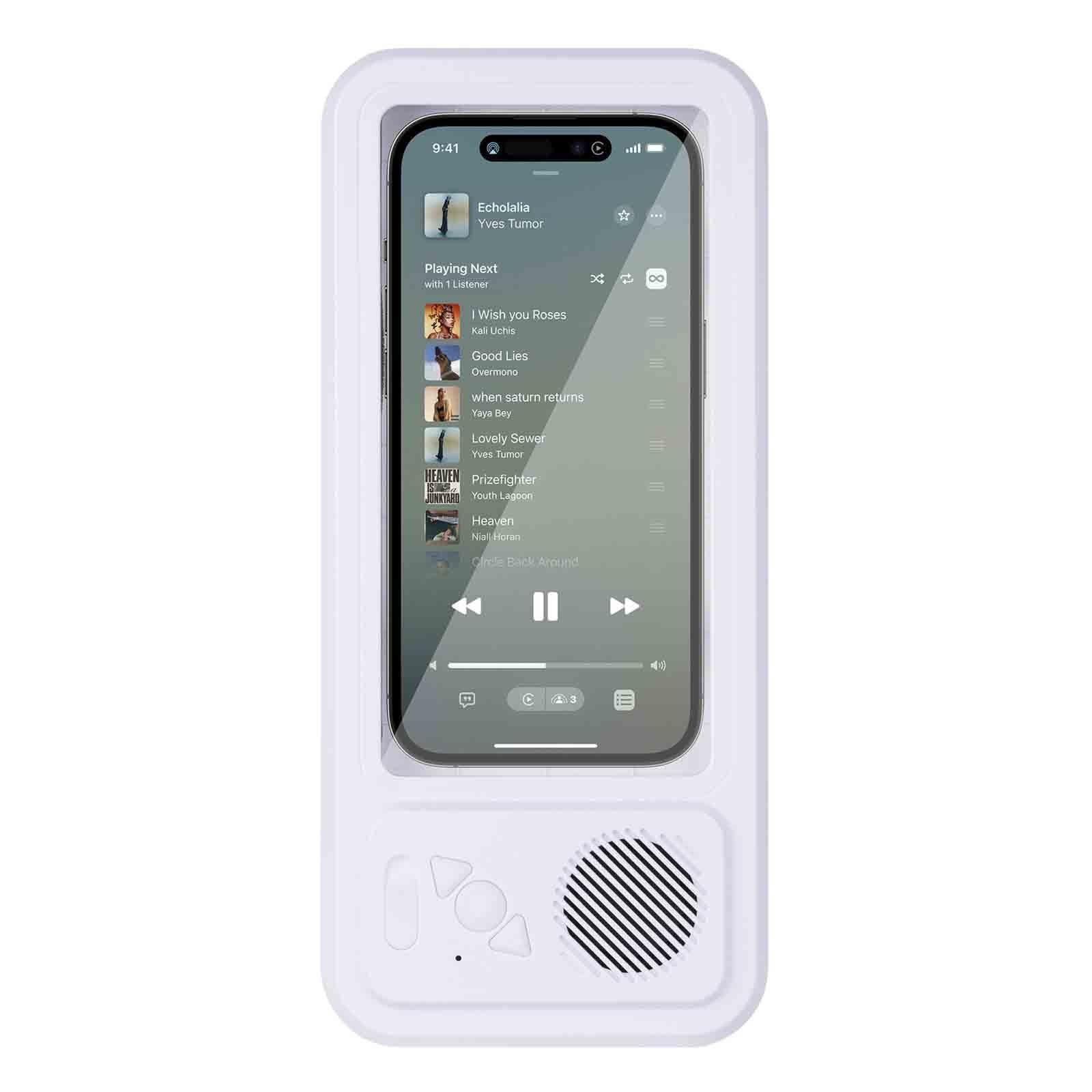 Supporto Per Telefono Da Doccia Impermeabile Regolabile Estensibile Porta Cellulare Doccia Antiappannamento Rotazione Per Da 4-7 Pollici(Bianca)