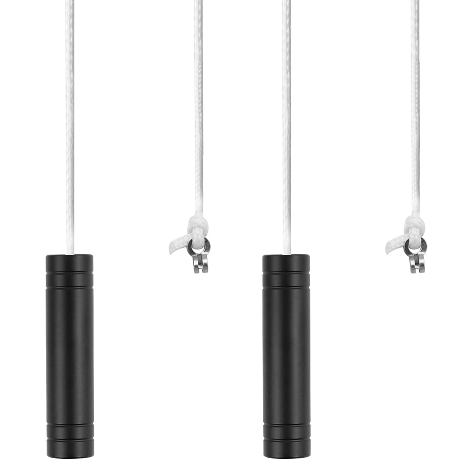 Funnaura Black 2 Pcs 1.5M Bathroom Light Pull Cord Handle, With 150Cm Connectors Pull String Light Switch For Toilet
