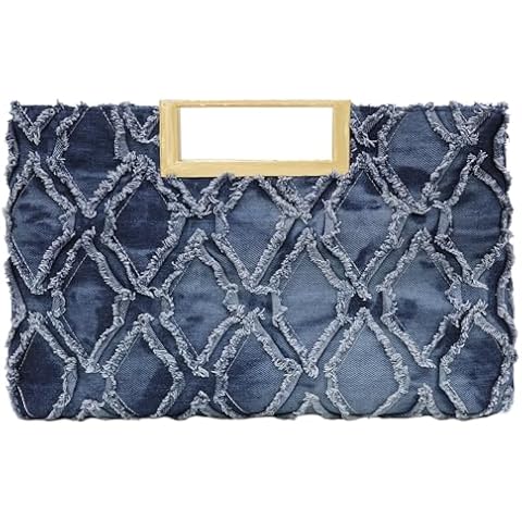 Milisente Clutch Purses for Women Formal/Casual,Large Handbag Purse with handle for Prom Cocktail Wedding (Denim Blue) Cover