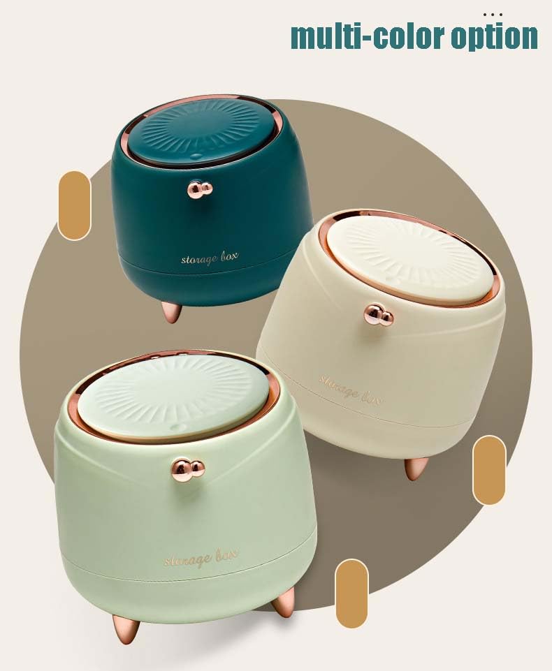 Miniatura 4 de Mini bote de basura para encimera con 40 bolsas de basura, bonito bote de basura con tapa tipo prensa, cubo de basura de 0.7 galones3 litros, mini