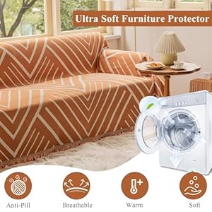 VClife Boho Couch Cover for 2 Cushion Couch Sofa Thick Chenille Sofa Cover Pumpkin Herringbone Sofa Couch Cover for Dog Anti-Slip Chenille Sofa Slipcover Loveseat Cover Washable Furniture Protector VClife Boho Couch Cover for 2 Cushion Couch Sofa Thick Chenille Sofa Cover Pumpkin Herringbone Sofa Couch Cover for Dog Anti Slip Chenille Sofa Slipcover Loveseat Cover Washable Furniture Protector