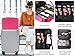 gzcz Large Capacity 16.5 inches Professional Travel Makeup Train Case Portable Artist Cosmetic Brush Organizer Storage Bag With Adjustable Dividers And Shoulder Strap for Toiletry Jewelry （Rose Red）