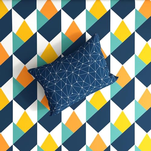Image of Wakefit 100% Cotton 200 TC Flat Printed Bedsheet, Nicole Single Size (90x60 inches) / (2.29m*1.52m) with 1 Pillow Cover Nicole, Single