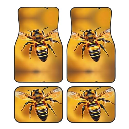 Tapis de voiture avec imprimé abeille volant universel auto camionette SUV