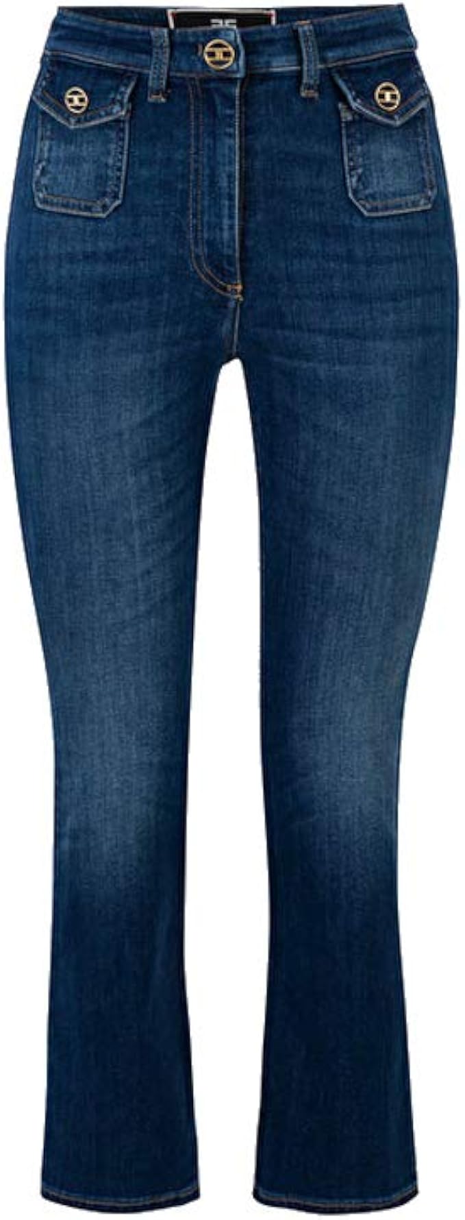 Elisabetta Franchi Jeans Donna trombetta. Colore Denim Modello PJ31I96E2139  27 : Amazon.it: Abbigliamento