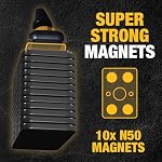 DEWALT Magnetic Phone Holder for Car, Universal Air Vent Magnetic Car Phone Holder, Reinforced Automobile Mount for Mobile Devices and Mini Tablets, Included Metal Plates for NonMagSafe Devices