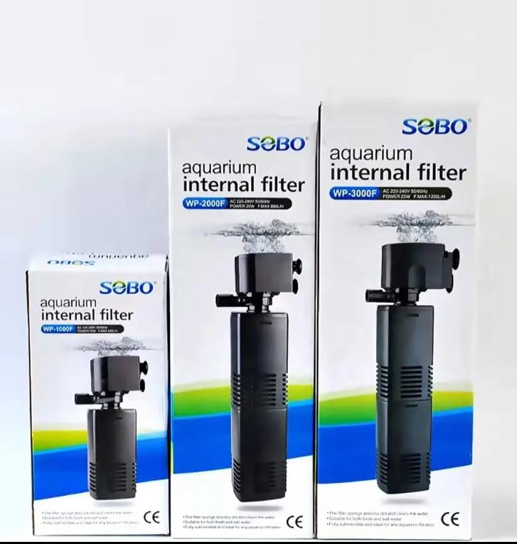 COLOURFUL Sobo 4 In 1 Aquarium Internal Filter For Aquarium Fish Tank | Biological Filtration For Salt Water And Fresh Water | Wp Series (Black, Wp-2000F | 20W | 880L/H | For 2-2.5 Ft Tank) (B0CY5DSL6W) Amazon Price History, Amazon Price Tracker