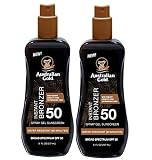 Australian Gold Spray Gel Sunscreen with Instant Bronzer SPF 50, 8 Ounce Pack Of 2