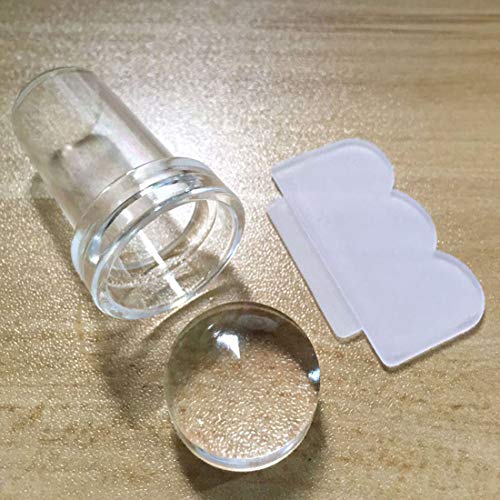 Nail Stamper Kit 4pcs Nail Art Stamping Plates Flower Leaves Image Template with Clear Stamper and Scraper Decoration Rhinestones for Nails Manicure DIY Design - Thumbnail 4