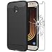 Produktbild ebestStar - Hülle für Samsung Galaxy J7 2017 SM-J730F, Silikon Handyhülle Cover, Carbon Fiber Texture Schutzhülle, Schwarz + Panzer Schutz Glas