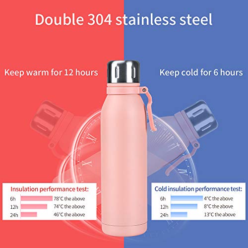 Botella deportiva de acero inoxidable de 700 ml, botella de agua para gimnasio con aislamiento de doble pared, termo con… - Imagen 4