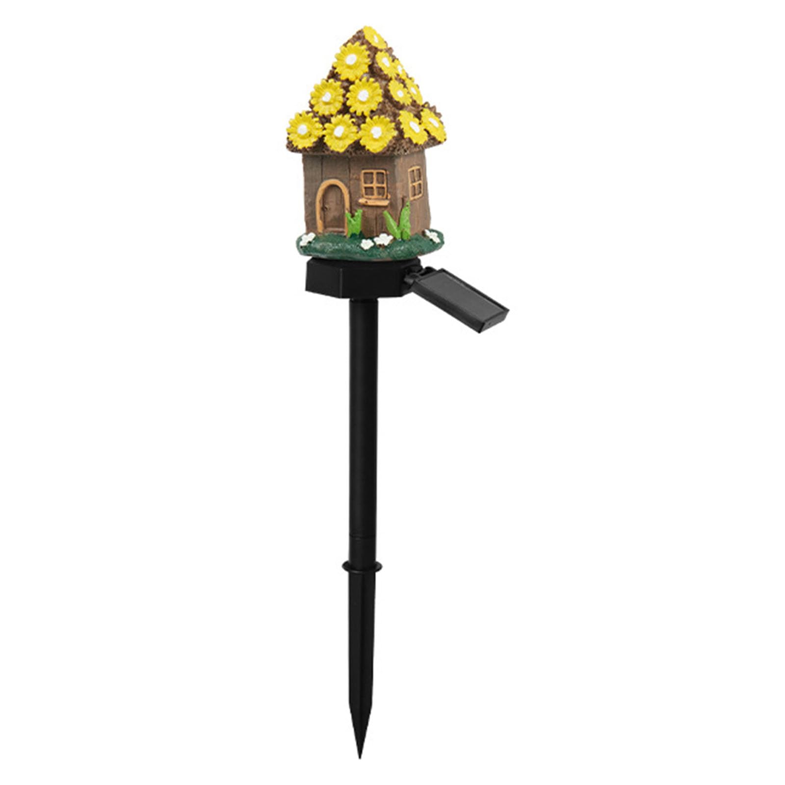 Mushroom Solar Lights Outdoor, Waterproof Fairy Houses Mushroom Garden Decor Decorative Solar Powered Garden Stake Lights for Outside Lawn Walkway Patio Yard Backyard-Yellow