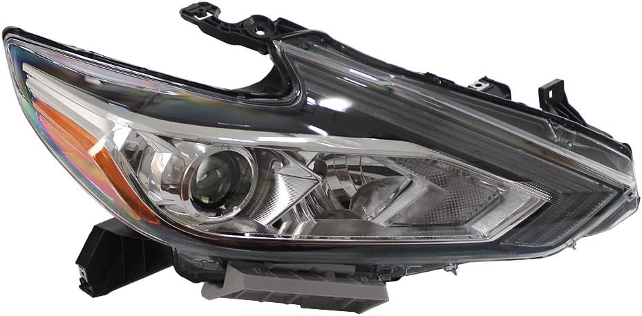 For 2016 2017 2018 Nissan Altima Black Bezel w/o LED DRL Halogen Headlamps Housing Headlights Assembly and Fog Light Lamp 260609HS0A 260109HS0A
