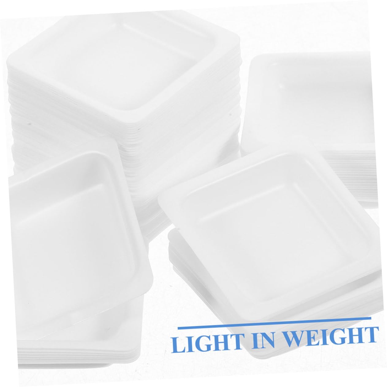 Ipetboom Plateaux de Pesée 100 Ml Lot de 50 Mesure Précise en Plastique Blanc et Utilisation Polyvalente pour Laboratoire et Usage Domestique