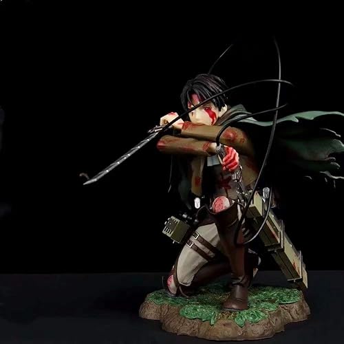 Miniatura 5 de Artfx J Levi Ackerman figura de acción, figura de anime Attack On Titan, estilo de combate de personajes de anime, colección de PVC ambiental,