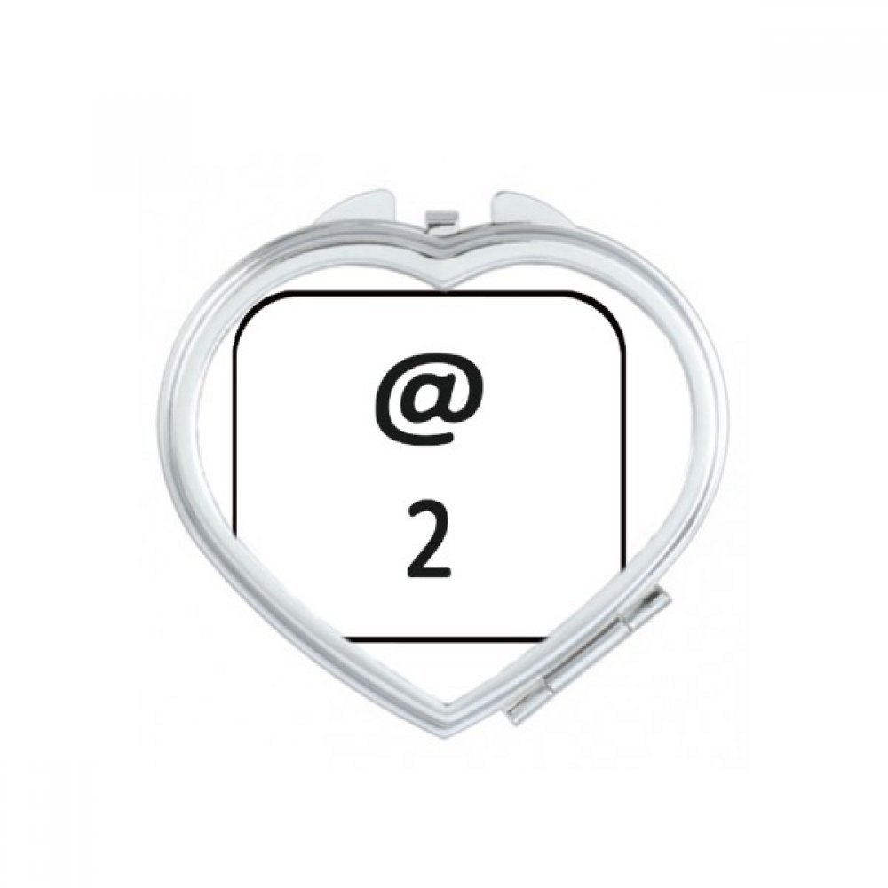 Miroir de poche maquillage compact cadeau mignon motif coeur multicolore