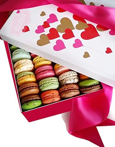 LeilaLove Macarons Amour 21 Gourmet Macarons - Freshly baked to order - Macarons wrapped individually box may vary in style