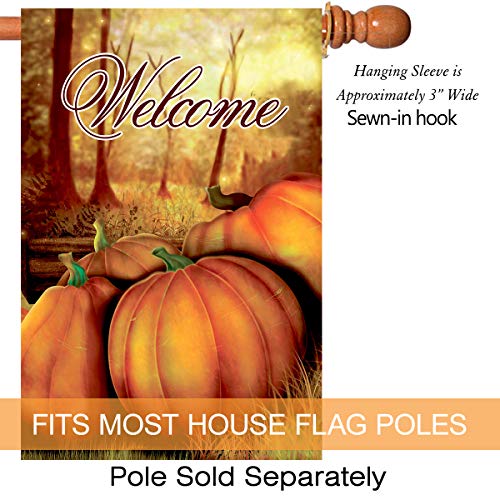 Morigins Autumn Pumpkin Double Sided Decorative Welcome Fall House Flag 28X40 Inch #TOP2