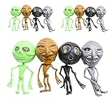 BAOLE Halloween Squeeze Person Toy 12 Piezas - Alivio del Estrés Exprimiendo Goma Suave Ventilación Bola De UVA Juguete De Muñeca De Mano, Alivio del Estrés Herramientas Anti-ansiedad para Fitting