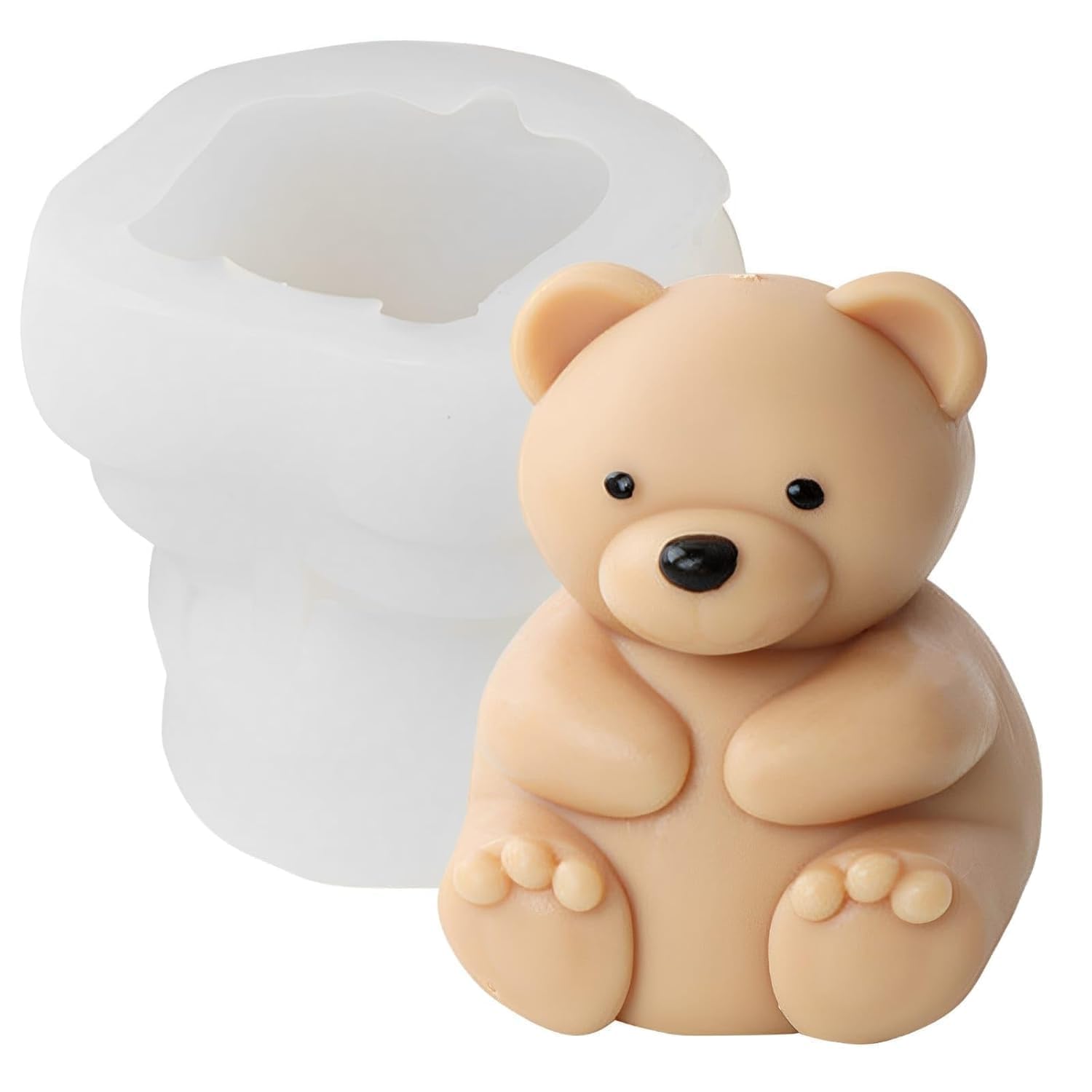 Teddy Bear Candle Mould Silicone for Candle Making Molds Resin Art Crafts Chocolate Moulds Cake Decoration Fat Tedy Bear Mold Big Size (ASM127)-picture-19