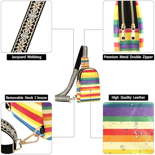 Accessoire Pride Month à rayures colorées avec finitions soignées pour costume - 5