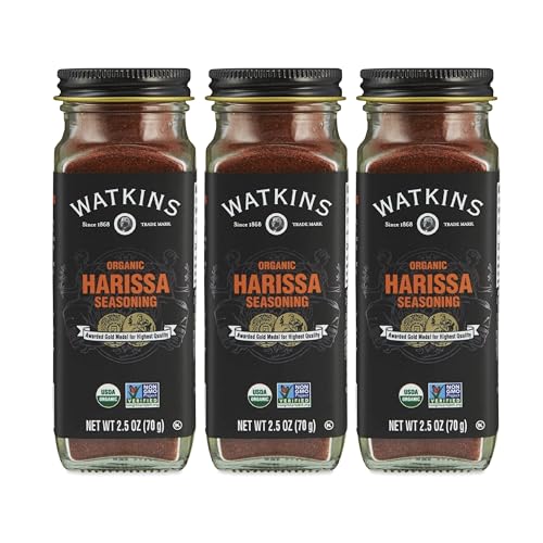 Image of Watkins Gourmet Organic Spice Jar, Harissa, 2.5 oz. Bottle, 3-Pack