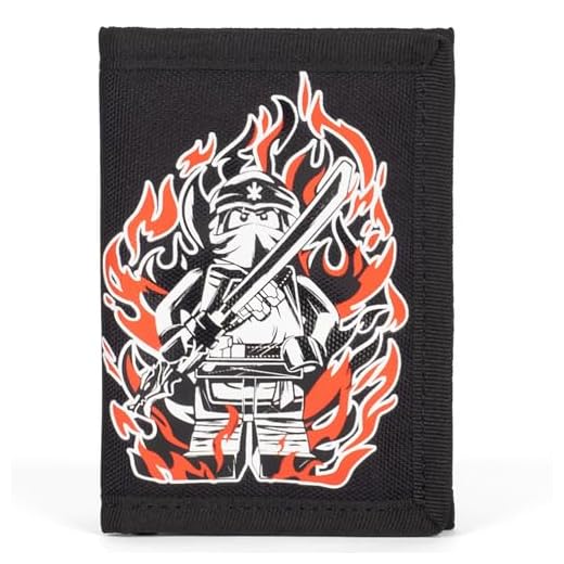 LEGO Cartera Triple, Billetera Unisex para niños y niñas, con Ventana Transparente para identificación, Bolsillos para Tarjetas y Dinero en Efectivo y Cierre de Velcro Seguro, Subir de Nivel, Cartera