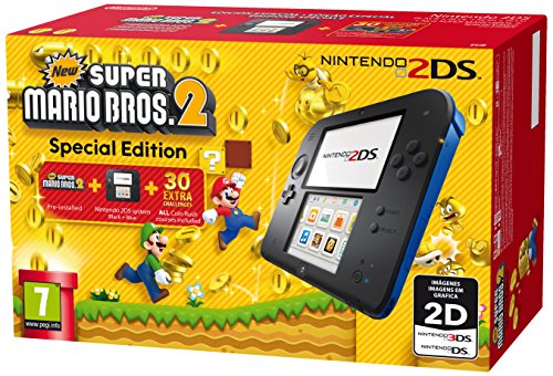 Price comparison product image Nintendo Handheld Console 2DS - Black / Blue with New Super Mario Bros 2