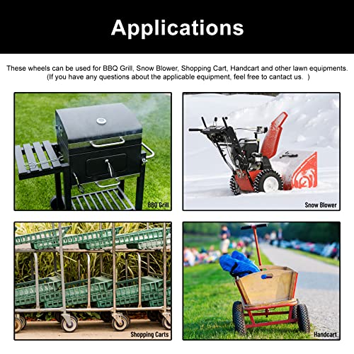 7 Inch Wheels Replaces For Oregon 72-107, 2 Pack Universal Wheels Tires Compatible With Craftsman Jd Lawnmower Edger, Bbq Grills, Radio Flyer Wagon, Hand Truck, Utility Cart, Snowblower #TOP6