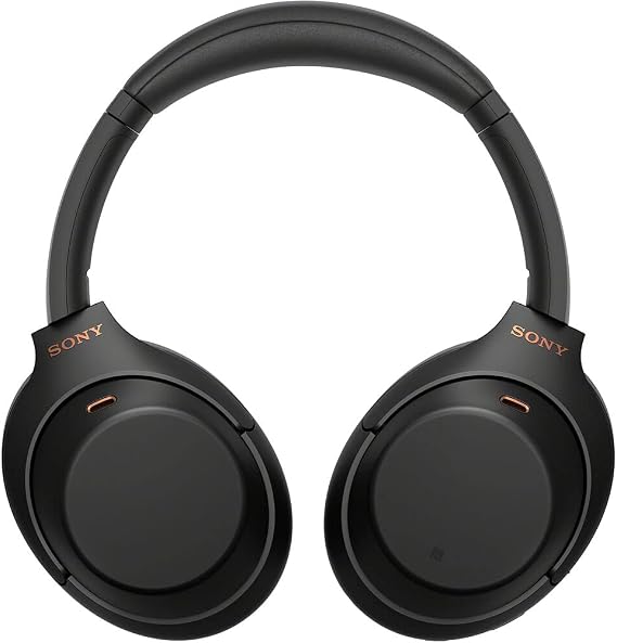 Sony WH-1000XM4 Wireless Noise-Canceling Over-Ear Headphones (Black) with Mic for Phone-Call and Voice Control (WH1000XM4/B) + Headphone Stand + USB Adapter