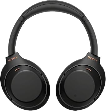 Sony WH-1000XM4 Wireless Noise-Canceling Over-Ear Headphones (Black) with Mic for Phone-Call and Voice Control (WH1000XM4/B) + Headphone Stand + USB Adapter