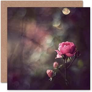 Wee Blue Coo ELEPHANT PATTERN SILHOUETTE ANIMAL PINK BLANK GREETINGS BIRTHDAY CARD ART