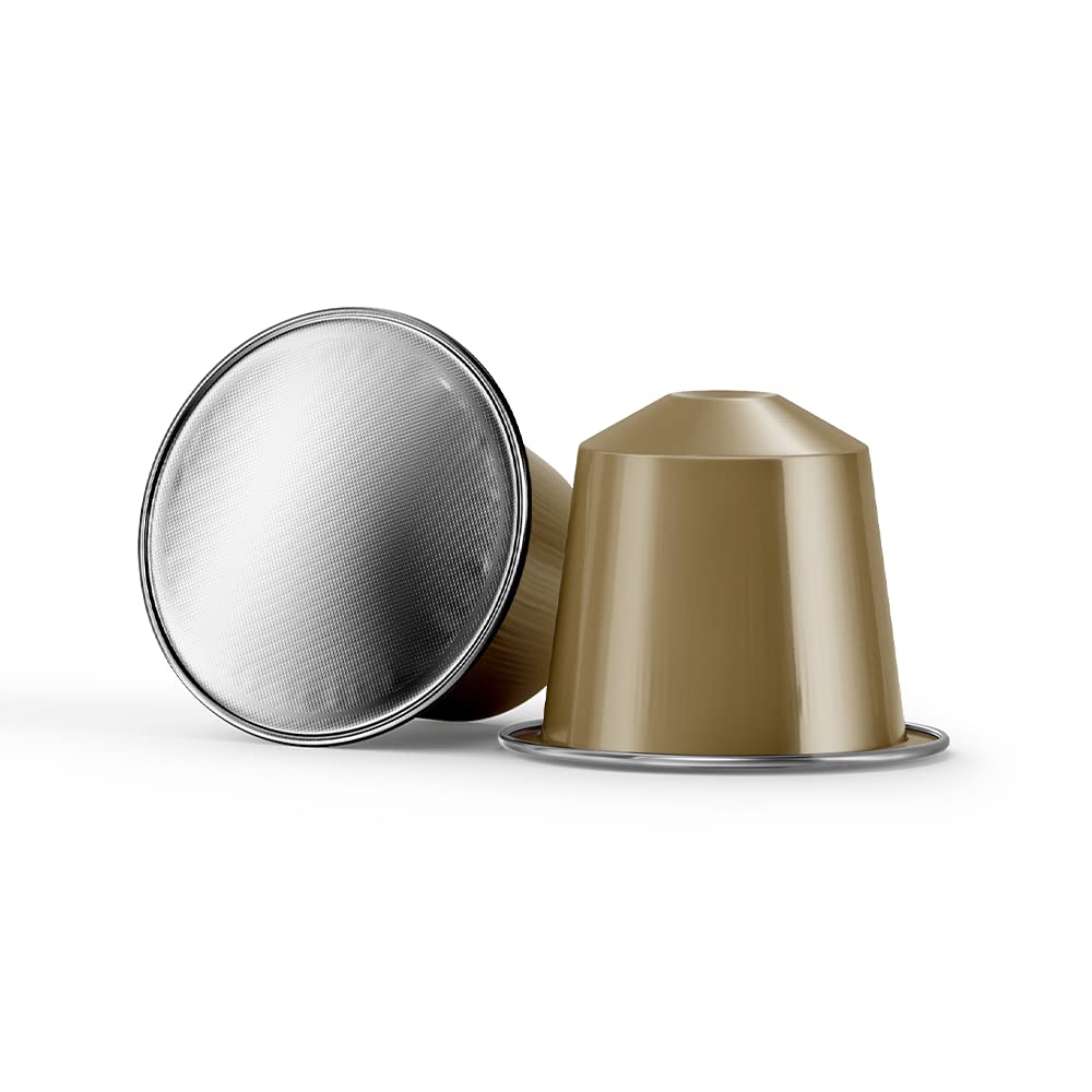 Acquanera Coffee, Espresso Aluminum Capsules, 60 Coffee Pods, Espresso Classico Medium Roast, Intensity 8, Single Cup Brews 1.35oz