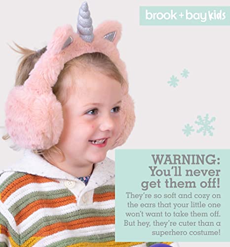 Brook + Bay Unicorn Ear Muffs For Girls - Winter Kids Ear Muffs For Kids - Unicorn Ear Muffs Kids Winter Headband - Toddler Ear Muffs #TOP4