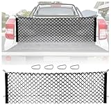 49' x 15.7' Truck Bed Organizer,Elastic Shrink Truck Cargo Net with 4 Metal Hooks Keep Truck Interior Tidy,Truck Bed Storage Hold Many Items Compatible with Chevrolet,Ford,GMC (XL 49'x15.7')