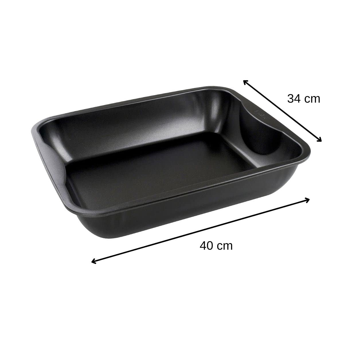 Zenker XXL-Brat- und Auslaufform (40 x 8 x 34 cm) SPECIAL COOKING, rechteckige Ofenform mit Antihaftbebeschichtung, Backblech für krosse Braten & saftige Aufläufe (Farbe: Schwarz), Menge: 1 Stück