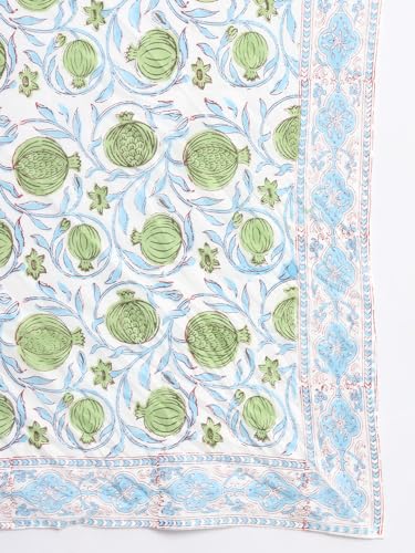 Image of Ravaiyaa - Attitude is everything Sanganer Hand Block Printed Scarves Pure Cotton Scarf Square Hijab Dupatta 40 inch X 40 inch Inch