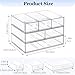 3 Tier Stackable Desk Organizer with 6 Drawers, YOCOMEY Plastic Desktop Storage Box Drawers, Detachable Makeup Storage Office Stationery Supplies Organizer for Office School (All Clear)