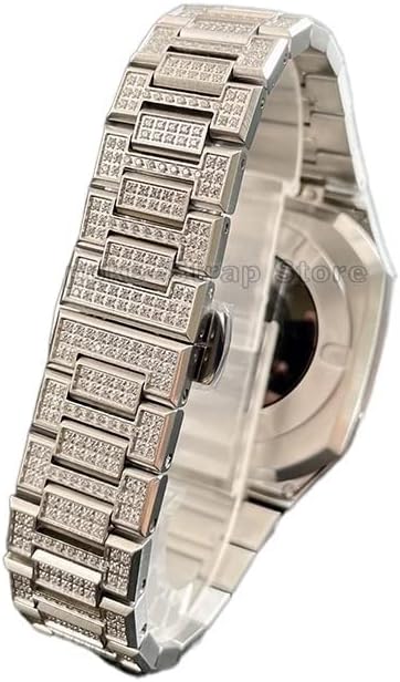Stainless steel Strap Diamond Bezel Modification Kit，For Apple Watch Band 9 8 7 45mm Series 6 5 4 SE 44mm Watch Upgrade Replace Strap