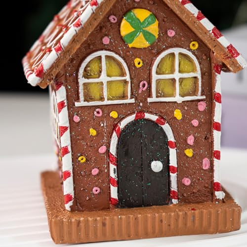 Maison en pain d'épices résine déco Noël sans miettes durable - 7
