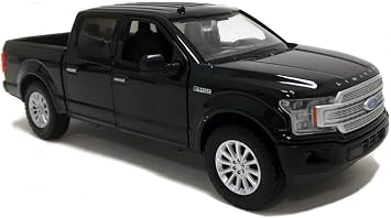2019 Ford F-150 Limited Crew Cab Pickup Truck Black 1/24-1/27 Diecast Model Car by Motormax 79364