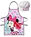 Palleon Minnie - Juego de delantal y gorro de cocina para niños