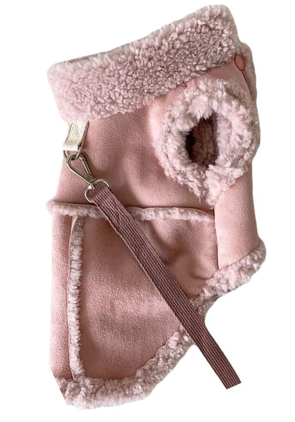 Manteau en polaire chaud pour chiot rose taille M isolant